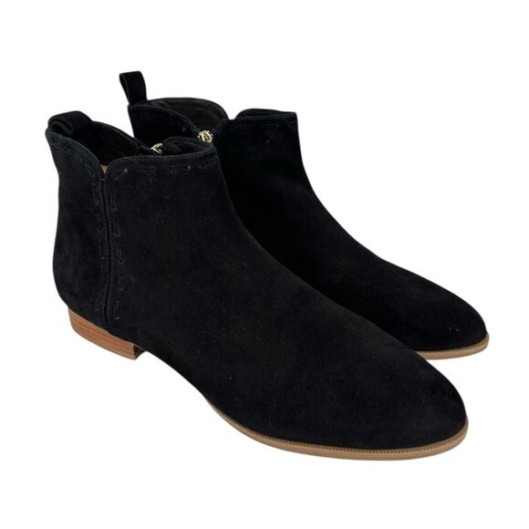 Jack Rogers Rollins Cord Ankle Bootie Chelsea Black Suede Size 10 Womens New - Picture 1 of 10